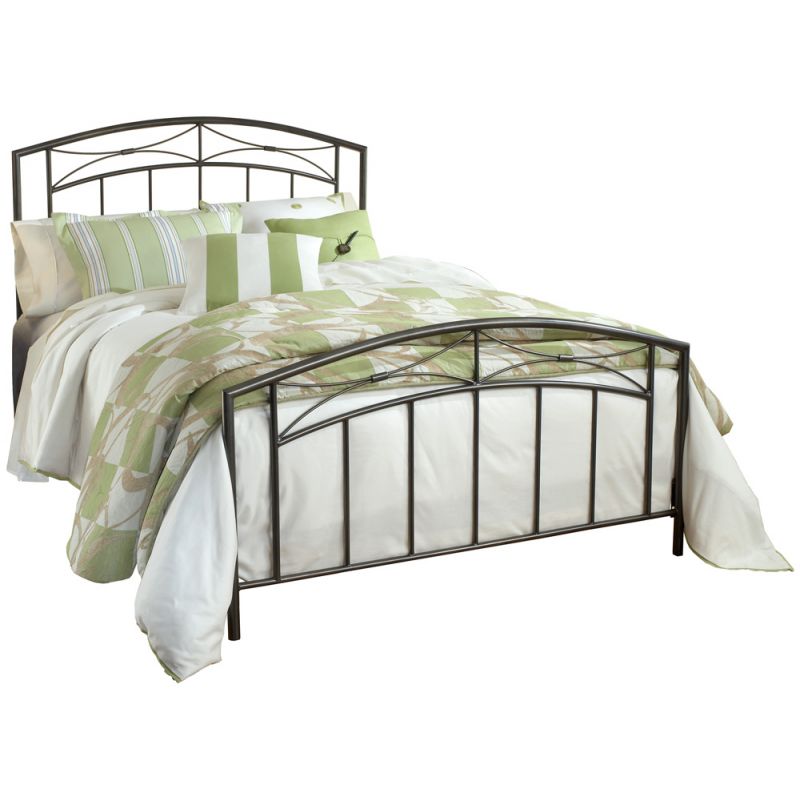 Hillsdale Furniture - Morris King Metal Bed with Frame, Magnesium Pewter - 1545BKR