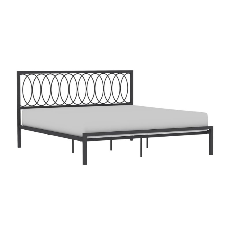 Hillsdale Furniture - Naomi King Metal Bed, Gray - 2605-660