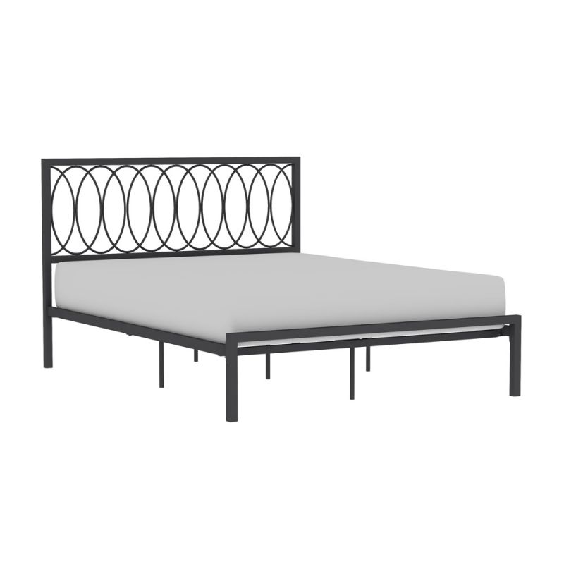 Hillsdale Furniture - Naomi Queen Metal Bed, Gray - 2605-500