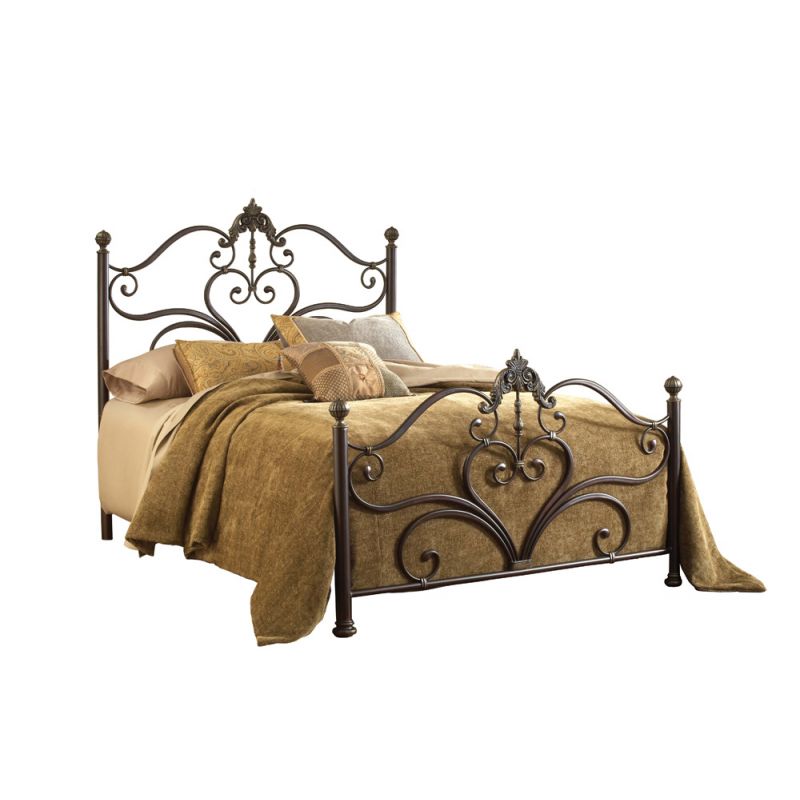Hillsdale Furniture - Newton Metal Queen Bed, Antique Brown - 1756BQR
