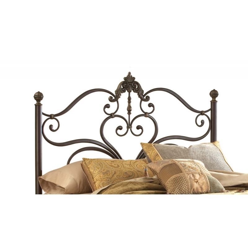 Hillsdale Furniture - Newton Metal Queen Headboard with Frame, Antique Brown - 1756HQR