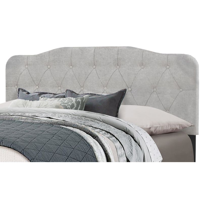 Hillsdale Furniture - Nicole Full/Queen Upholstered Headboard with Frame, Glacier Gray - 2010HFQRG