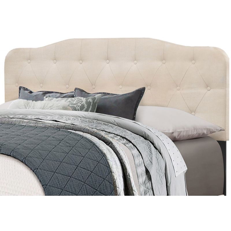Hillsdale Furniture - Nicole Full/Queen Upholstered Headboard with Frame, Linen - 2010HFQRL
