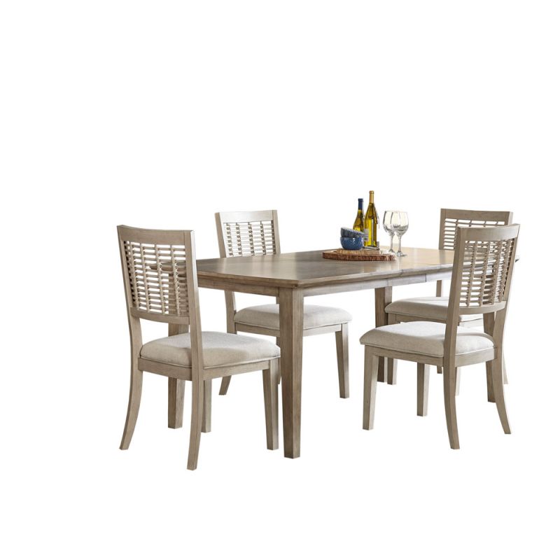 Hillsdale Furniture - Ocala Wood 5 Piece Rectangle Dining Set, Sandy Gray - 4838DTR5