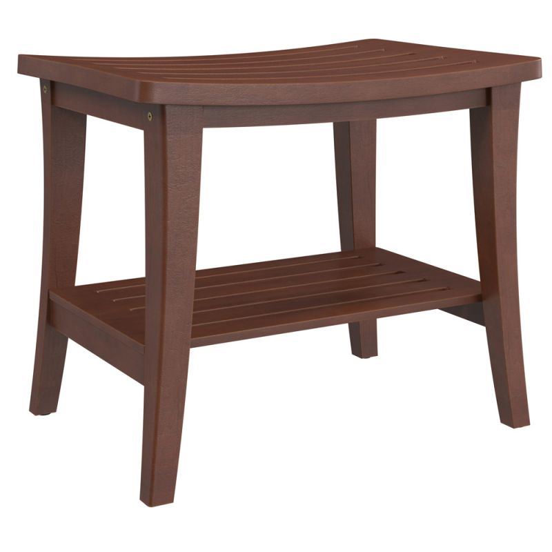 Hillsdale Furniture - Preston Walnut Acacia Wood Shower Stool - 51028