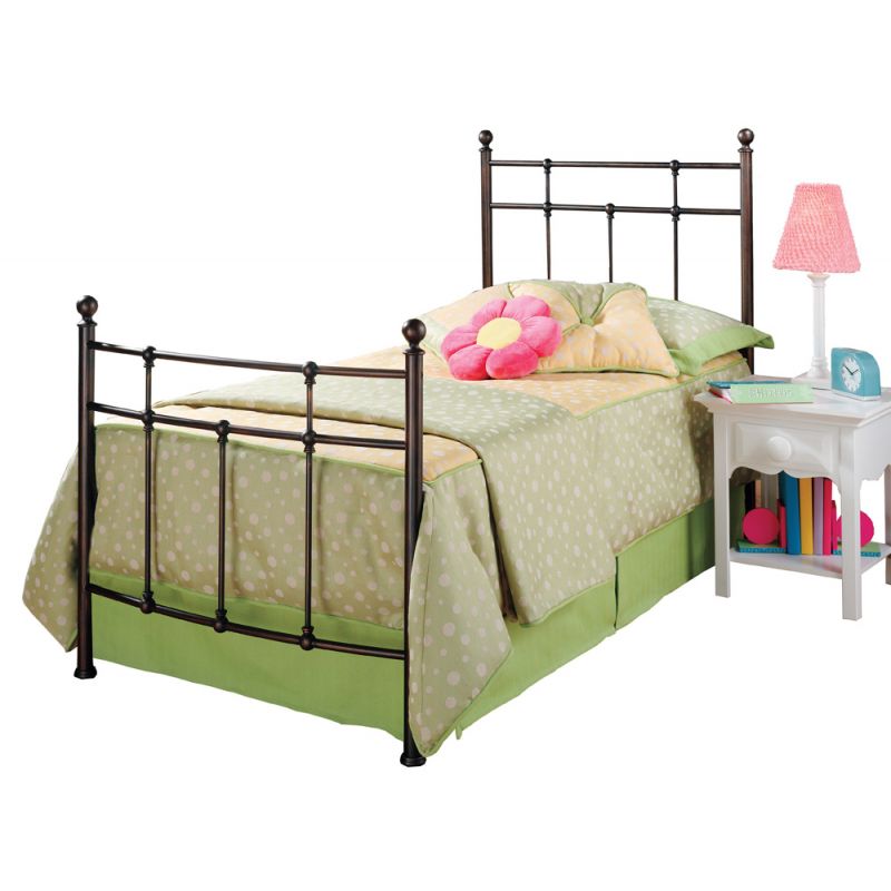 Hillsdale Furniture - Providence Twin Metal Bed, Antique Bronze - 380BTWR