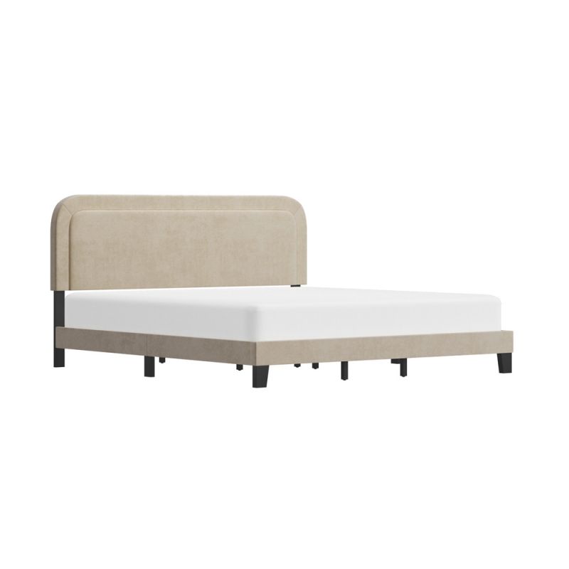 Hillsdale Furniture - Renee Upholstered King Bed, Cream - 2920-660