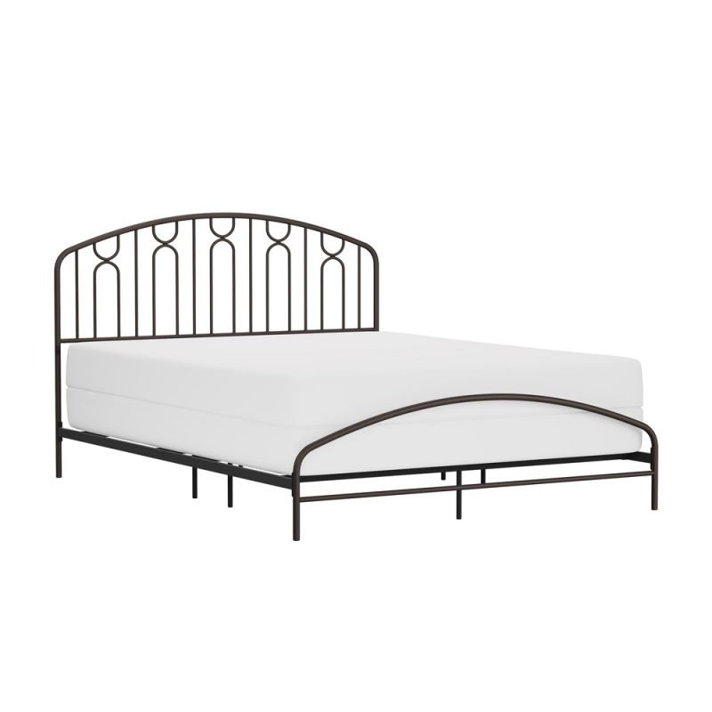 Hillsdale Furniture - Riverbrooke Metal Arch Scallop Queen Bed, Bronze - 2742-500