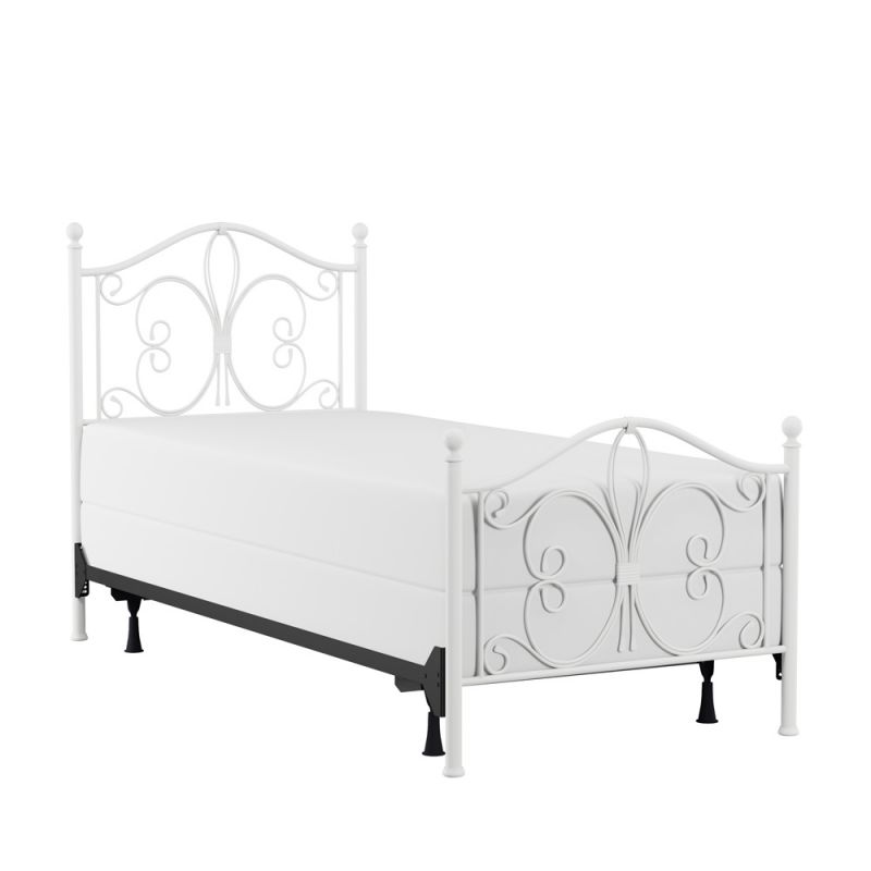 Hillsdale Furniture - Ruby Twin Metal Bed, Textured White - 1687BTWR