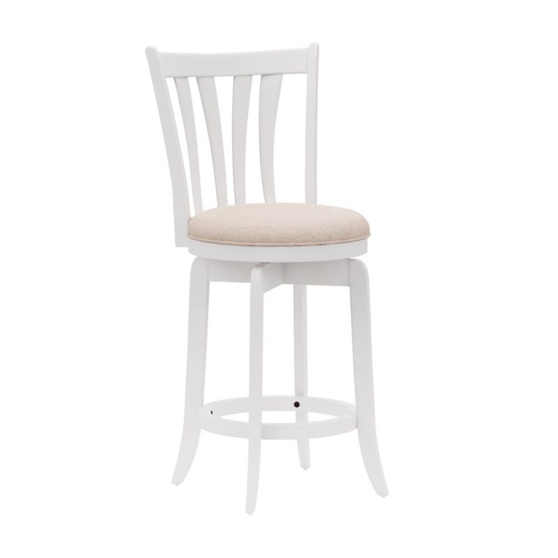 Hillsdale Furniture - Savana Wood Counter Height Swivel Stool, White - 5272-826