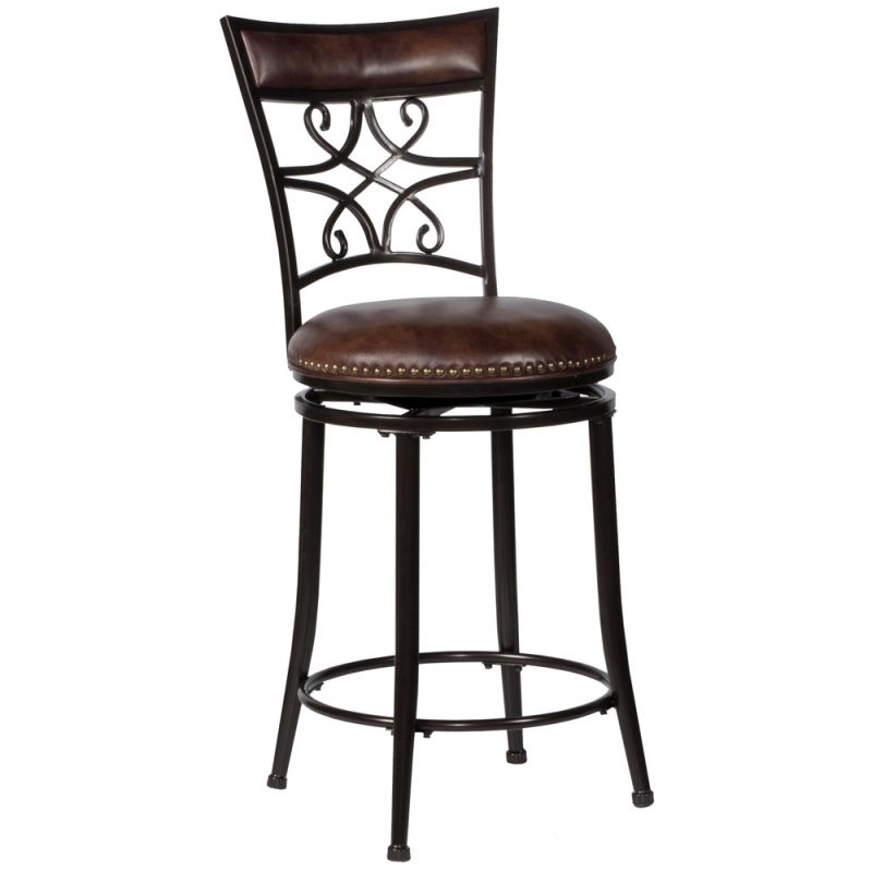 Hillsdale Furniture - Seville Metal Counter Height Swivel Stool, Brown Shimmer - 4492-826S