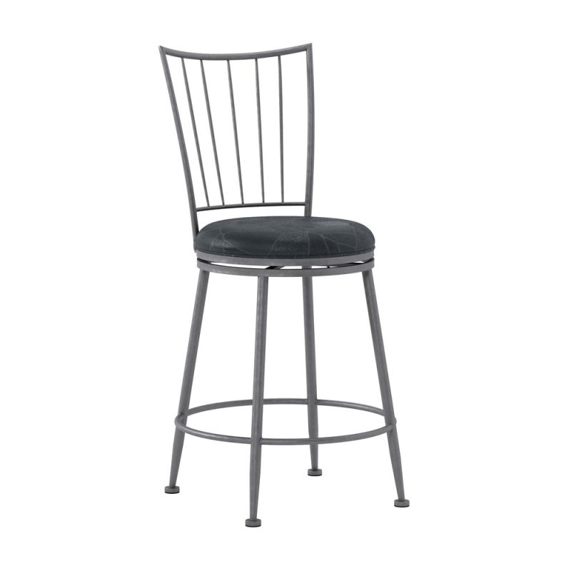 Hillsdale Furniture - Slemmons Commercial Grade Metal Counter Height Swivel Stool, Gray - 5161-826