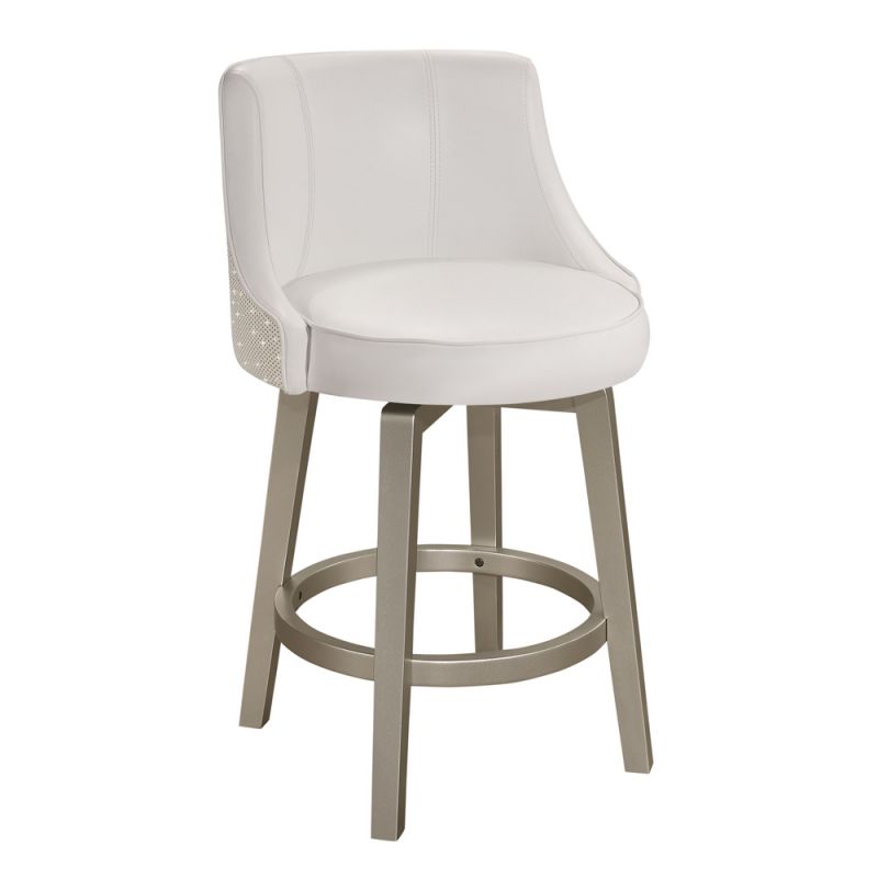 Hillsdale Furniture - Stonebrooke Wood and Upholstered Counter Height Swivel Stool, Champagne - 5349-826