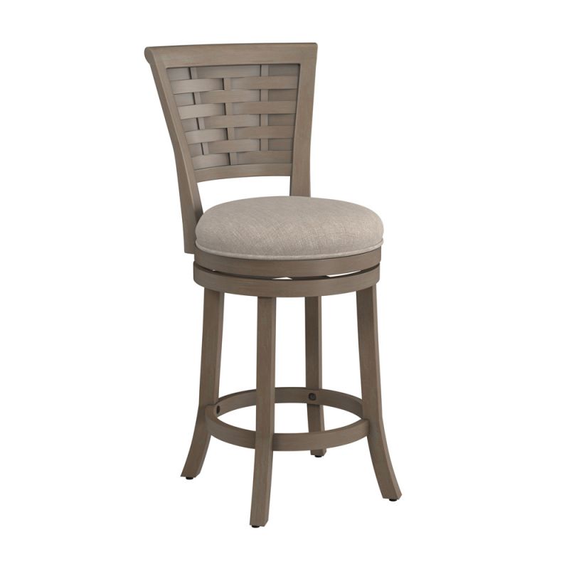 Hillsdale Furniture - Thredson Wood Counter Height Swivel Stool, Light Antique Gray wash - 5681-826H