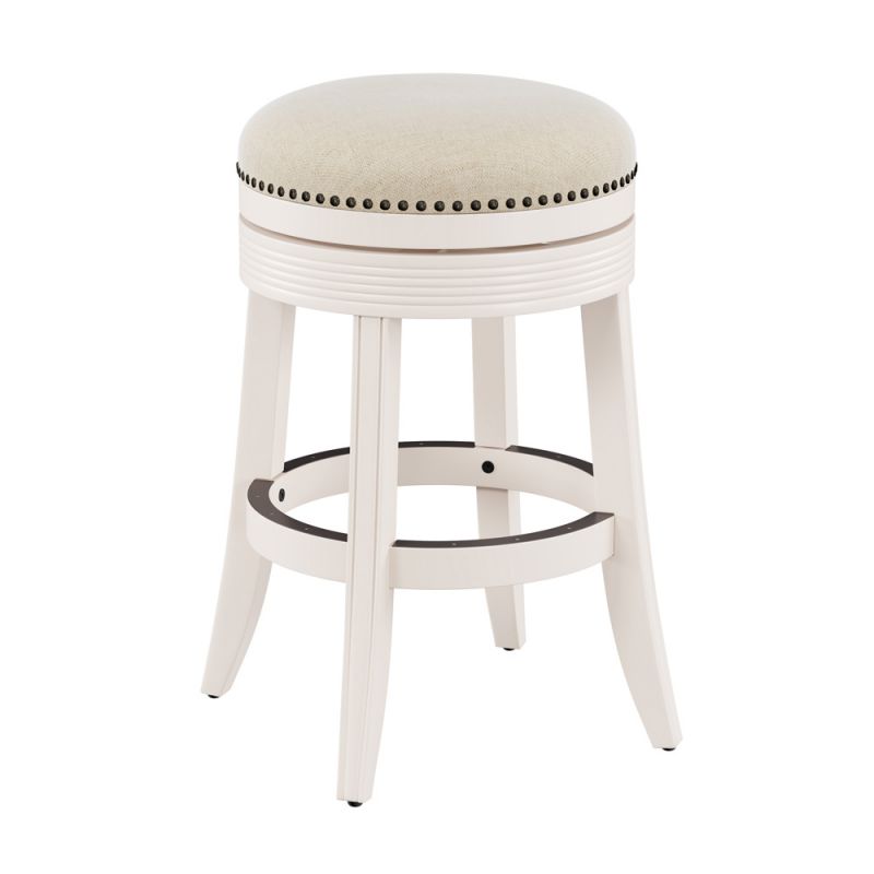 Hillsdale Furniture - Tillman Wood Backless Counter Height Swivel Stool, White - 5688-826I