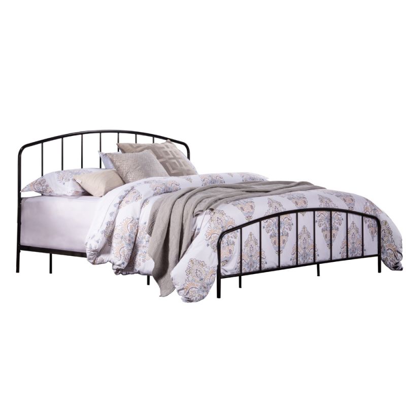 Hillsdale Furniture - Tolland Metal King Bed, Satin Black - 2587-660