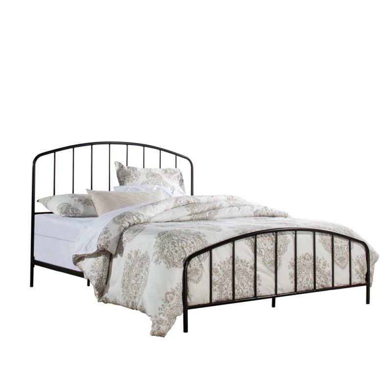 Hillsdale Furniture - Tolland Metal Queen Bed, Satin Black - 2587-500