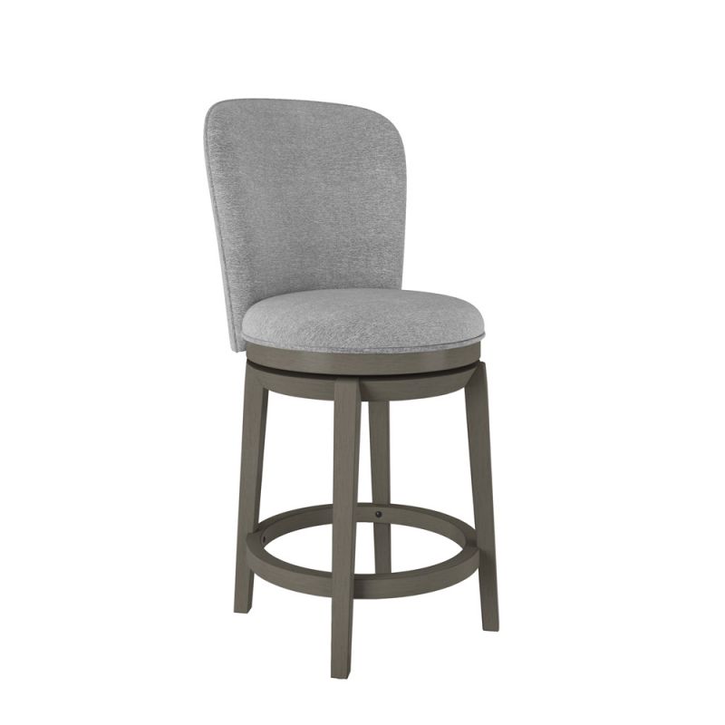 Hillsdale Furniture - Victoria Wood Counter Height Swivel Stool, Antique Gray - 5514-826