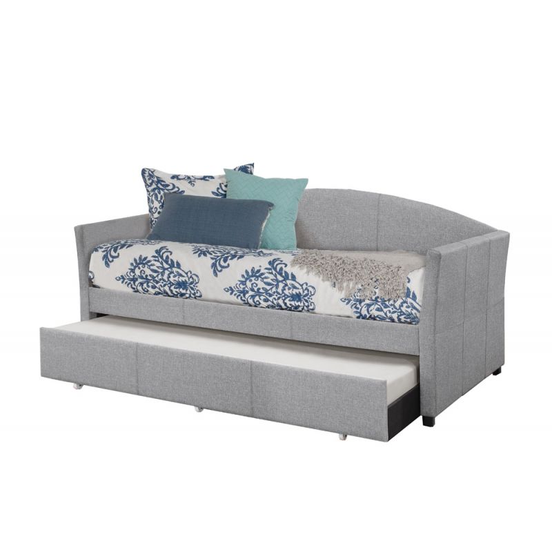 Hillsdale Furniture - Westchester Upholstered Twin Daybed with Trundle, Smoke Gray - 2019DBTG