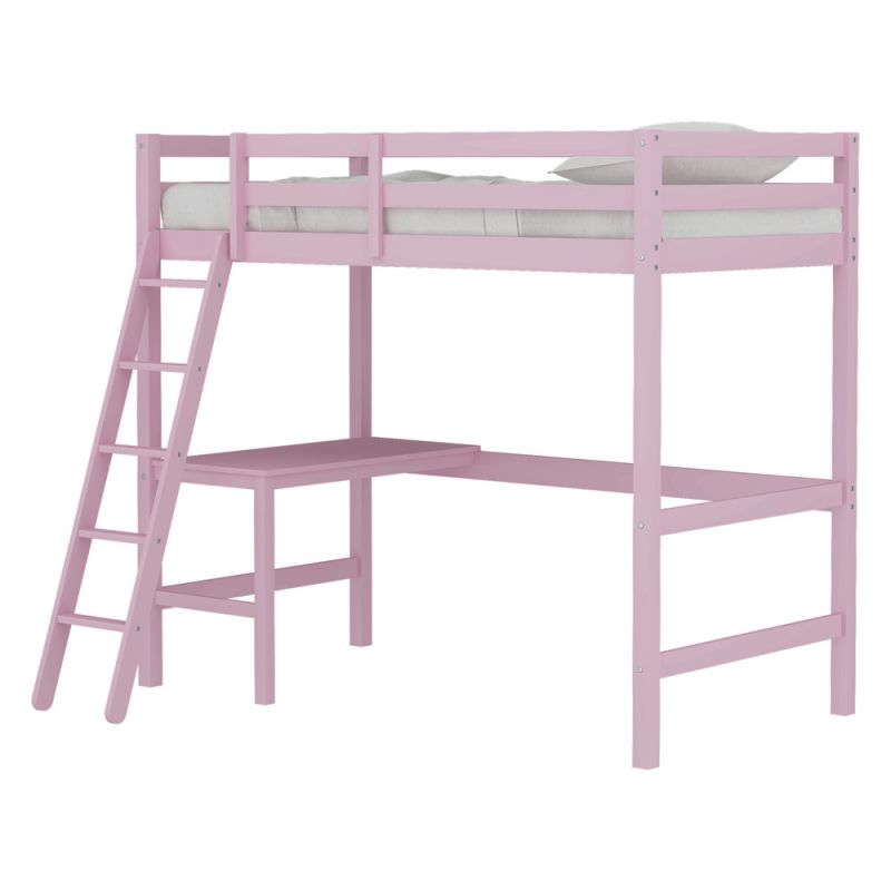 Hillsdale Kids and Teen - Caspian Twin Loft Bed, Soft Pink - 2658-320MY