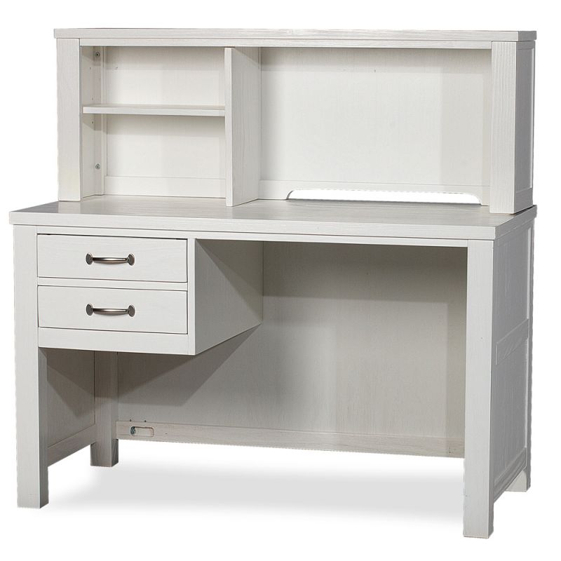 Hillsdale Kids and Teen - Highlands Wood Desk with Hutch, White - 12540NDH