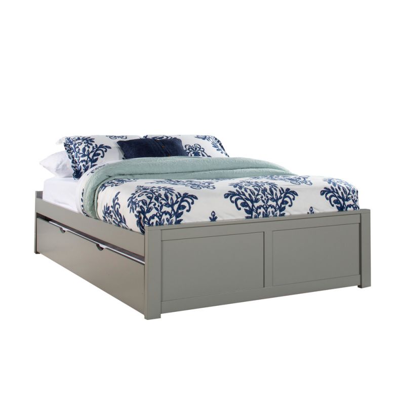 Hillsdale Kids and Teen - Pulse Wood Full Platform Bed with Trundle, Gray - 2311PPFBTR
