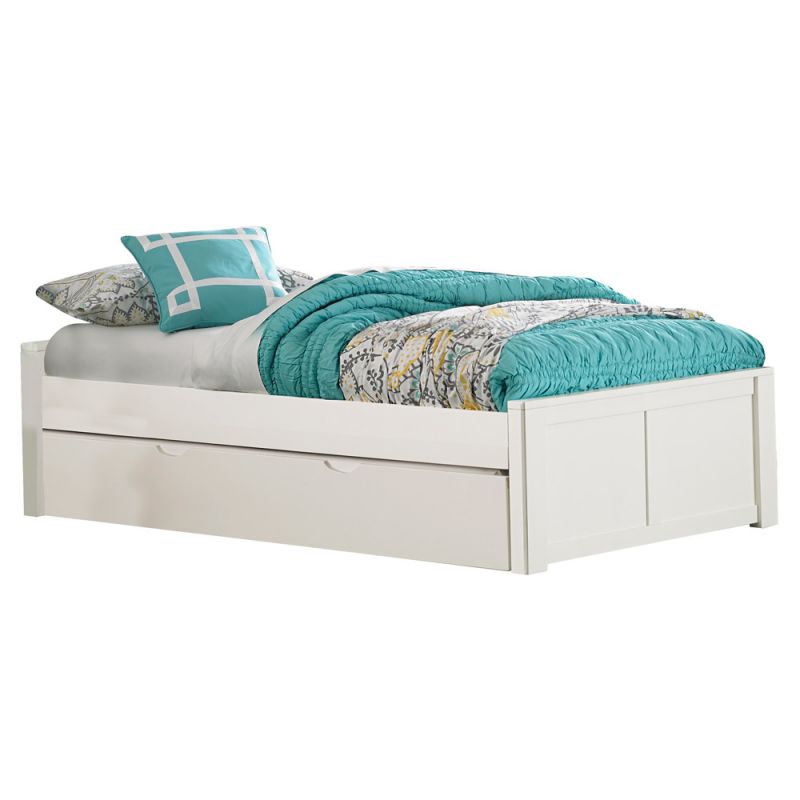Hillsdale Kids and Teen - Pulse Wood Twin Platform Bed with Trundle, White - 33001NT