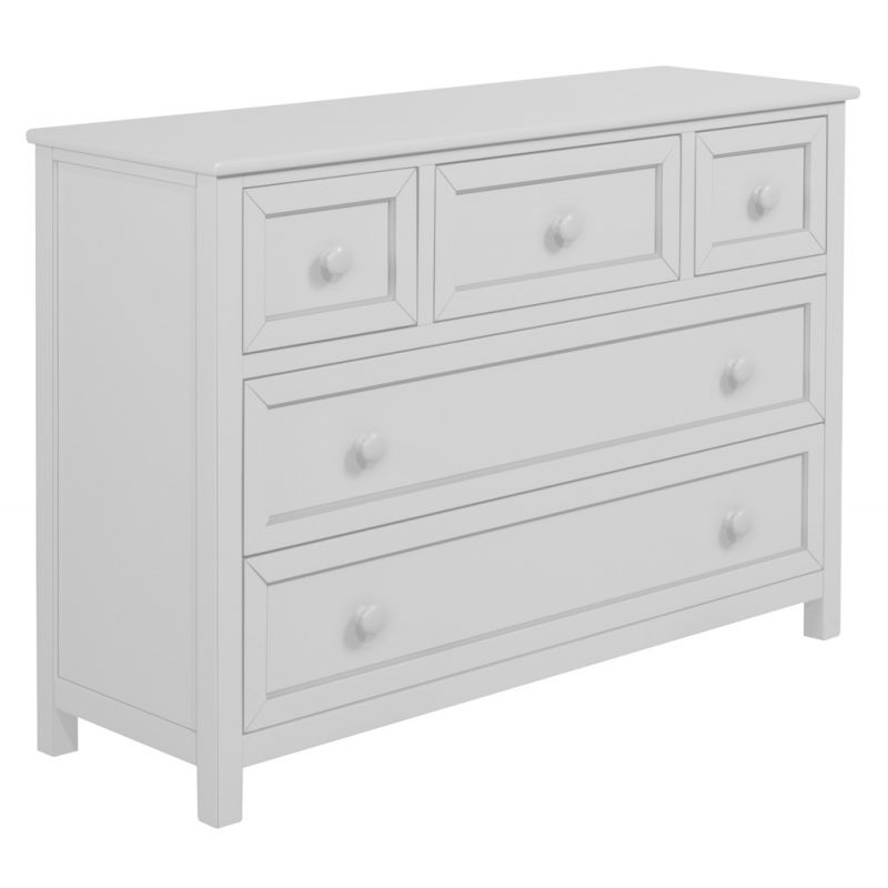 Hillsdale Kids and Teen - Schoolhouse 4.0 Wood Dresser with 5 Drawers, White - 2184-7500