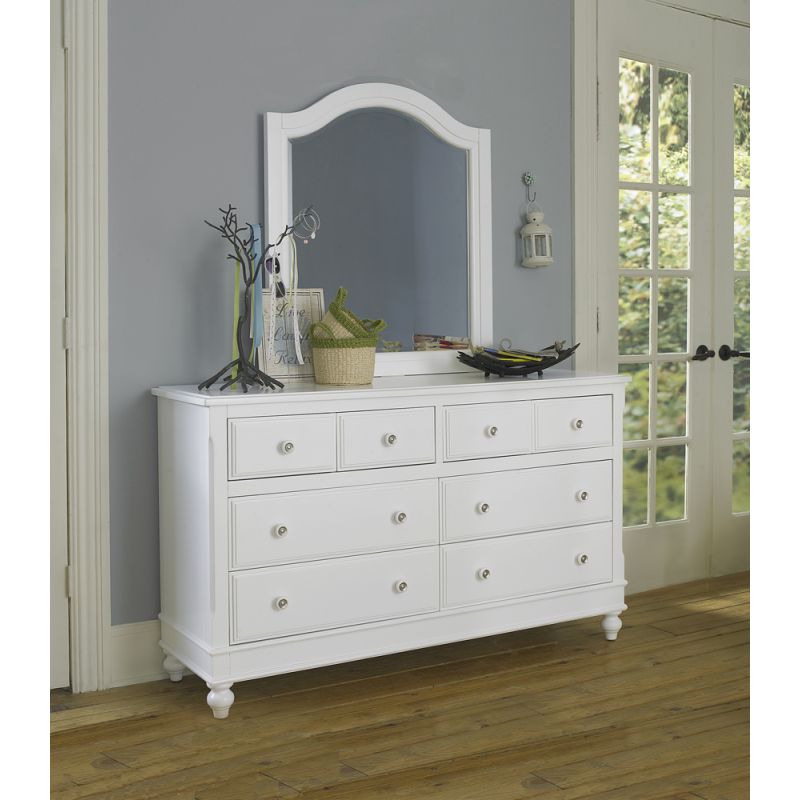Hillsdale Kids - Lake House 8 Drawer Dresser W/ Mirror White - 1500NDM