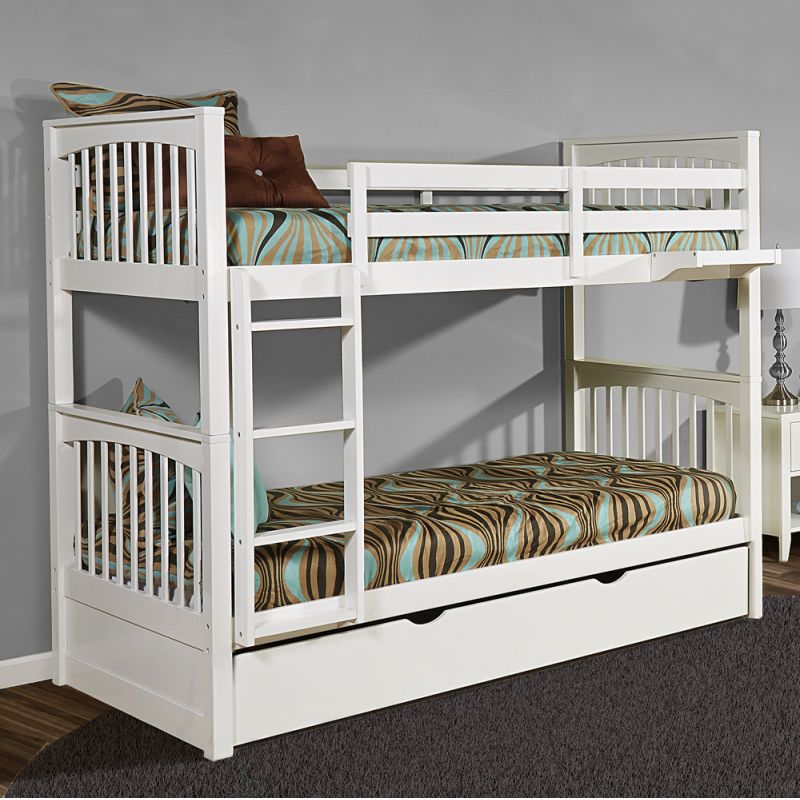 Hillsdale Kids - Pulse Twin Over Twin Bunk With Trundle-White - 33040NT
