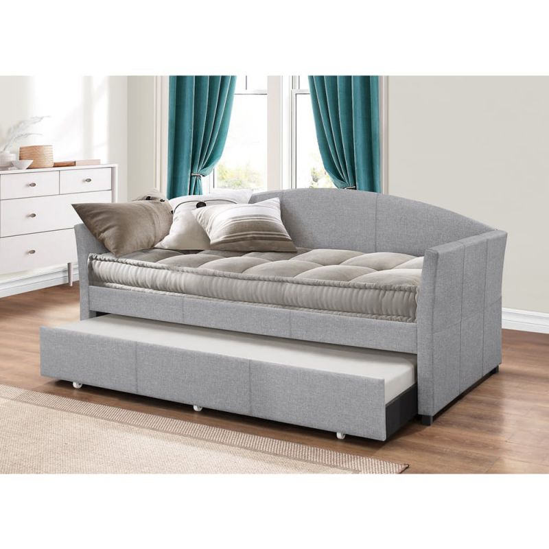 Hillsdale - Westchester Daybed with Trundle - Smoke Gray Fabric - 2019DBTG