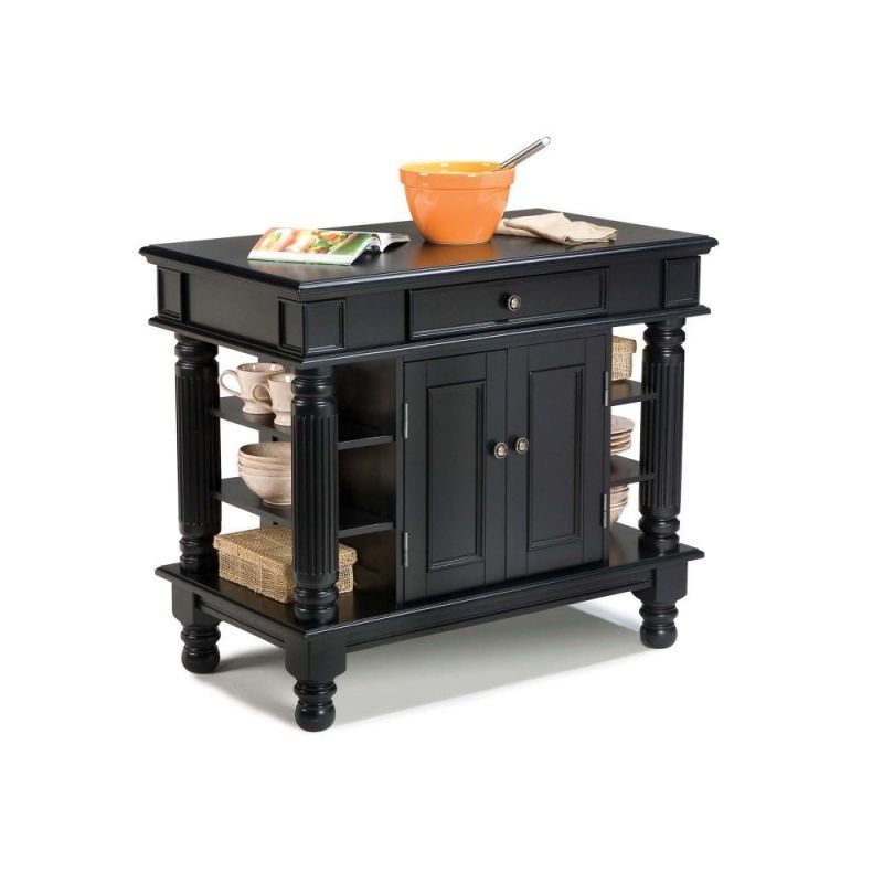 Homestyles Furniture - Americana Black Kitchen Island - 5092-94