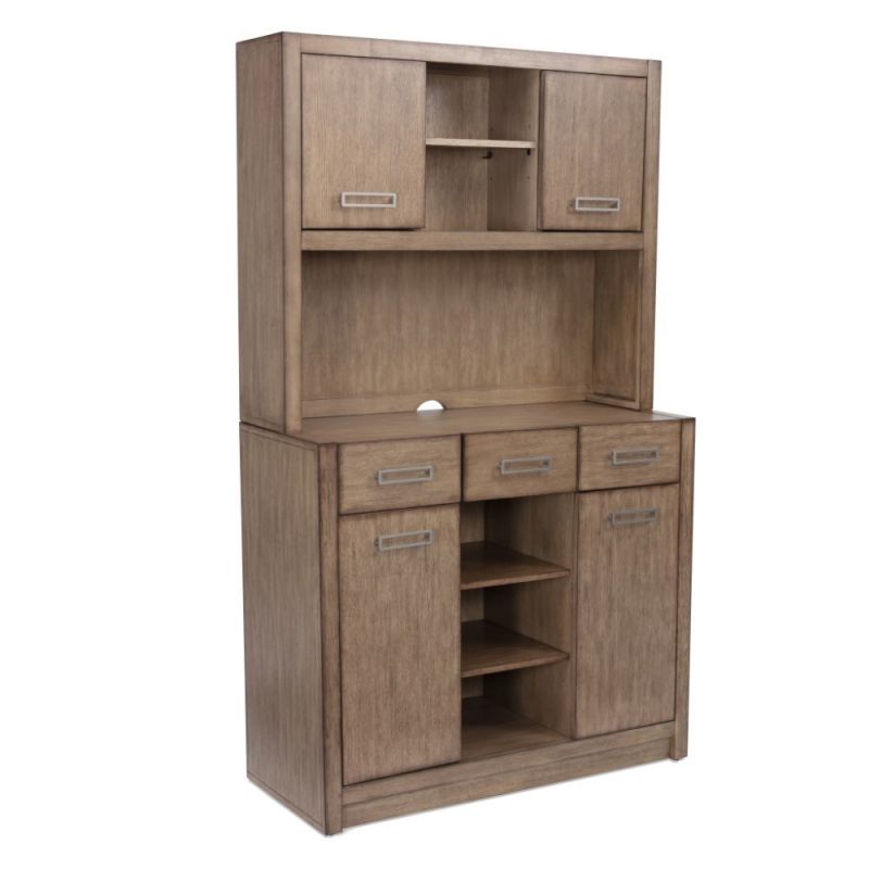 Homestyles Furniture - Big Sur Brown Buffet with Hutch - 5506-687