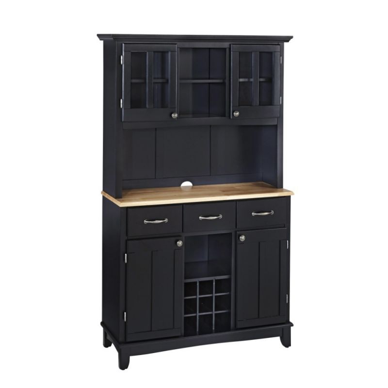 Homestyles Furniture - Buffet of Buffets Black Server with Hutch - 5100-0041-42