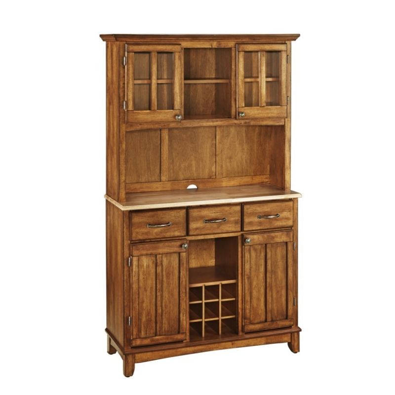 Homestyles Furniture - Buffet of Buffets Brown Server with Hutch - 5100-0061-62