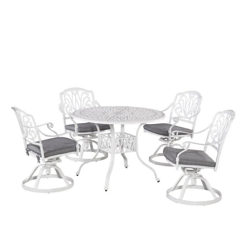 Homestyles Furniture - Capri White 5 Piece Dining Set - 6662-305