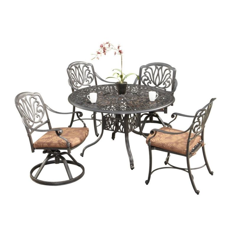 Homestyles Furniture - Capri Gray 5 Piece Dining Set - 6658-3058