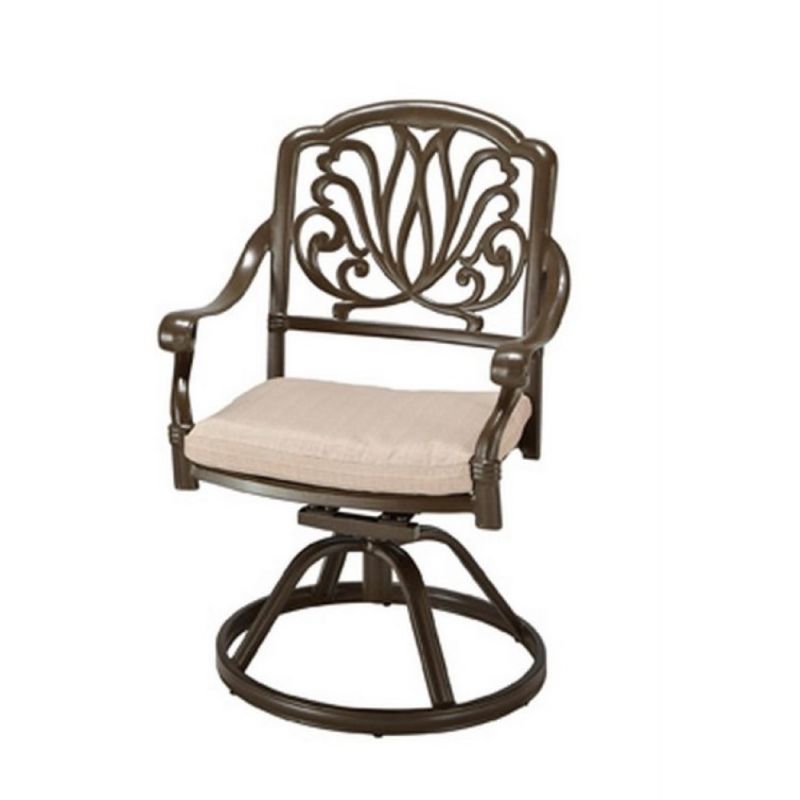 Homestyles Furniture - Capri Taupe Swivel Rocking Chair - 6659-53
