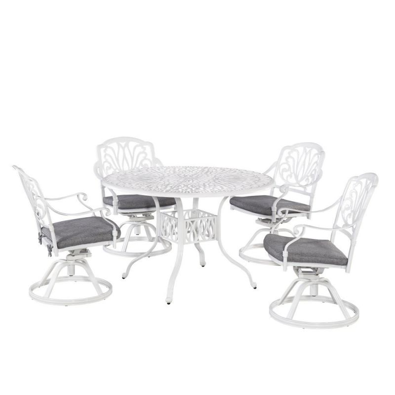 Homestyles Furniture - Capri White 5 Piece Dining Set - 6662-325