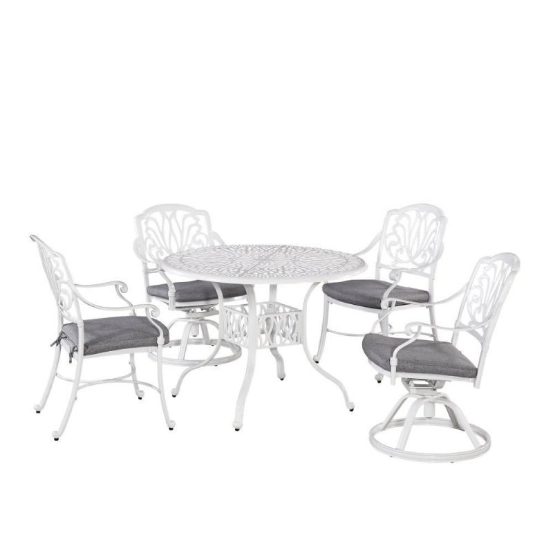 Homestyles Furniture - Capri White 5 Piece Dining Set - 6662-3058