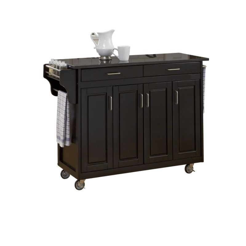 Homestyles Furniture - Create-a-Cart Black Kitchen Cart - 9200-1044