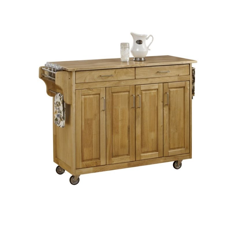 Homestyles - Create-a-Cart Natural Kitchen Cart with natural top - 9200-1011