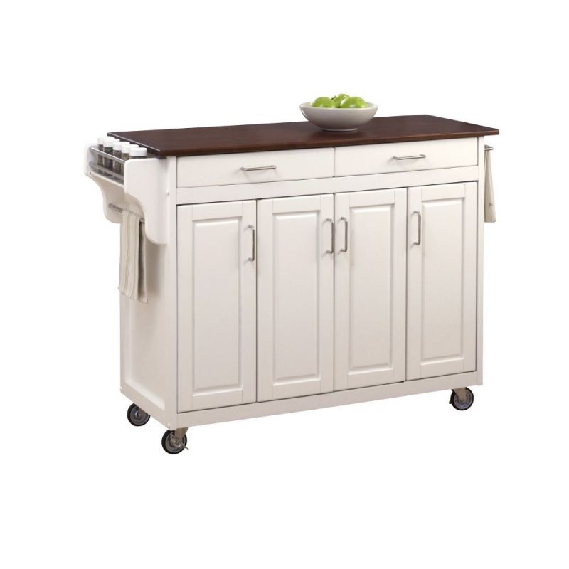 Homestyles Furniture - Create-a-Cart White Kitchen Cart - 9200-1024