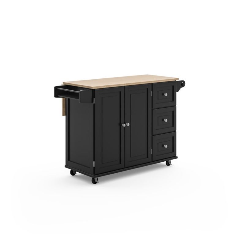 Homestyles Furniture - Dolly Madison Black Kitchen Cart - 4510-95