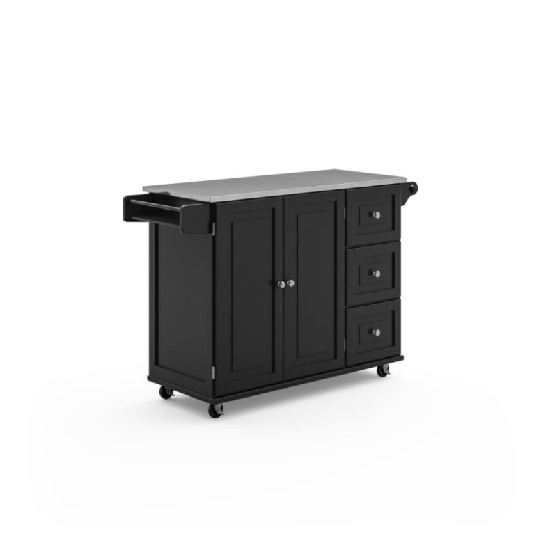 Homestyles Furniture - Dolly Madison Black Kitchen Cart - 4513-95