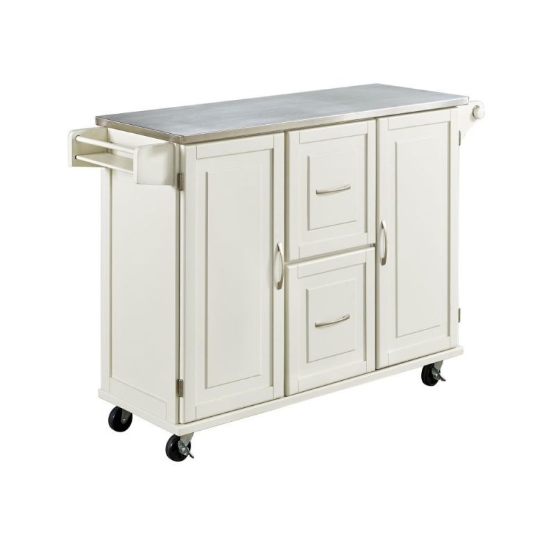 Homestyles Furniture - Dolly Madison White Kitchen Cart - 4514-95