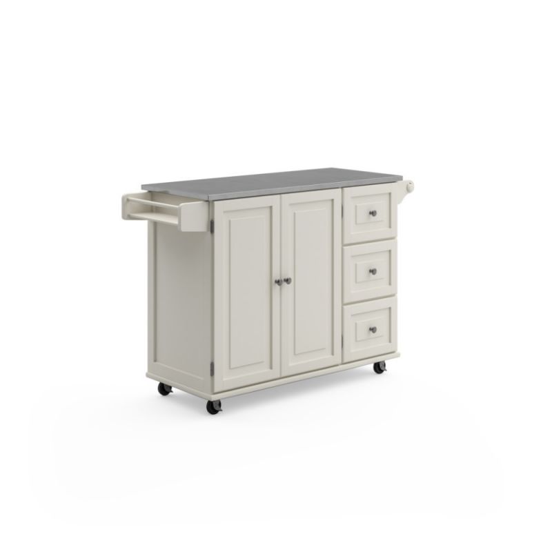 Homestyles Furniture - Dolly Madison White Kitchen Cart - 4512-95