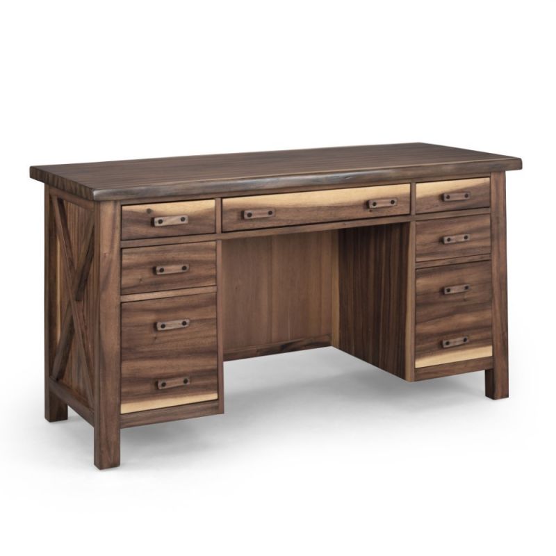Homestyles Furniture - Forest Retreat Brown Pedestal Desk - 5185-18