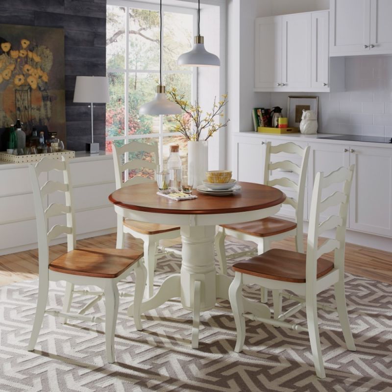 Homestyles Furniture - French Countryside White 5 Piece Dining Set - 5518-308