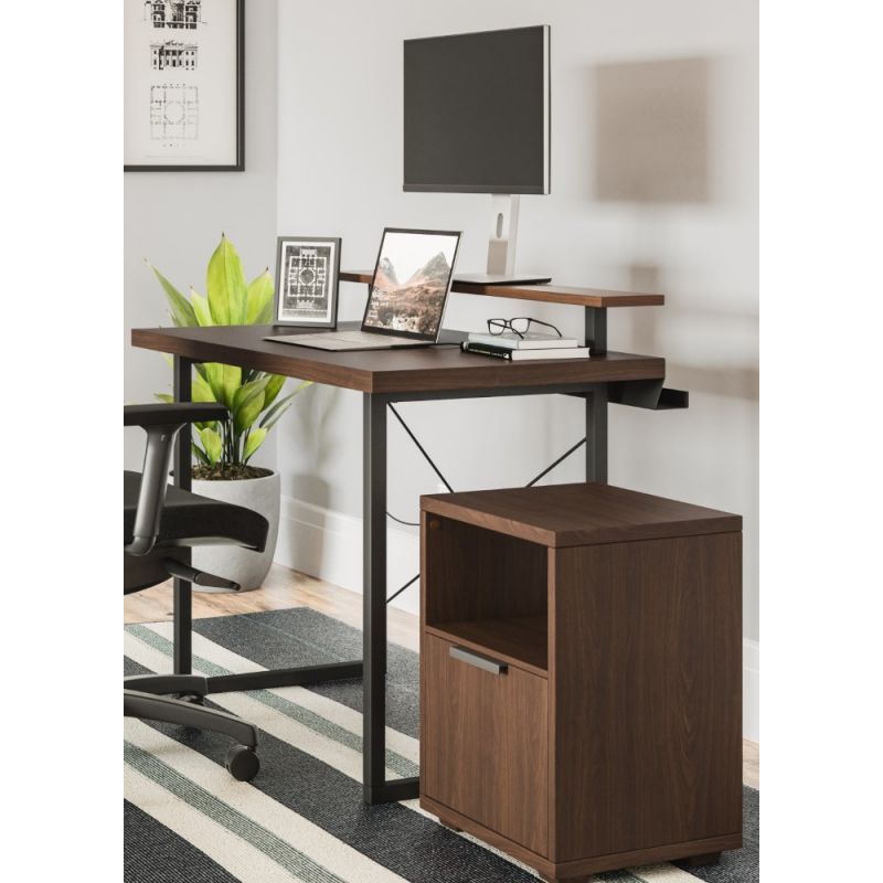 Homestyles Furniture - Merge Desk, Monitor Stand and File Cabinet - 5450-1521